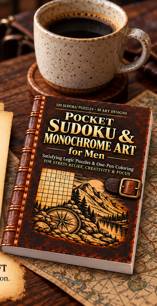 Pocket Sudoku & Monochrome Art for Men Pocket Sudoku & Monochrome Art for Men
